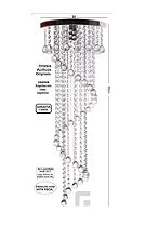Lustre Espiral de 2 voltas 85cm