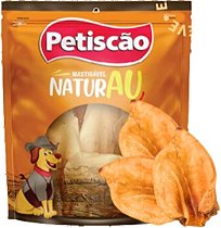 Petisco Orelha Bovina Cães Mordedor Natural Petiscão C/5 Un