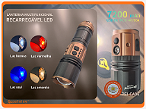 Lanterna de alta potência com zoom em quatro cores PEI-CA06