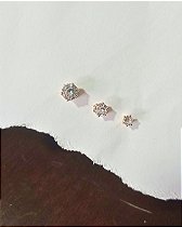 Trio de Brincos ponto de luz Zirconia Cristal