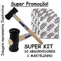 Absorvedores de oxigênio de 300cc uso até 4L, kit com 10un e 1 martelinho de borracha