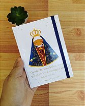 Bloquinho de Anotações A6 Capa Dura Personalizado Nossa Senhora Aparecida