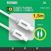 Cabo USB-C x USB-C Taschibra 1,5m 3A