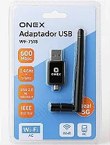 ADAPTADOR WIRELESS  5G ONE.X USB WF-7518 600Mbps 2.0
