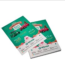 Folheto 20 x 28CM com Impressão Colorida na Frente e Verso no papel Couchê Brilho 90g