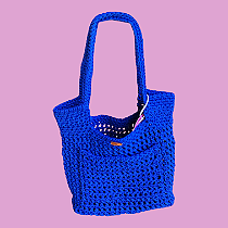 BOLSA DE CROCHÊ EM FIO NÁUTICO - MODELO IPANEMA