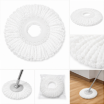 Refil Para Mop Giratório Em Microfibra Superpro Branco Universal