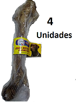 Osso Fêmur Bovino Defumado Petisco Para Cães 4 Unidades