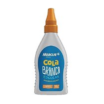 Cola Branca Liquida Mercur 90g Original Escolar Slime Unidade