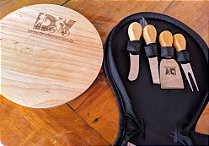 Kit queijo 5 peças em estojo de nylon com zíper e alça 12222