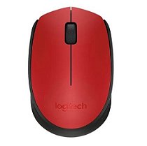 Mouse Sem Fio Logitech Wireless Usb Ambidestro Rc/nano Vermelho - M170