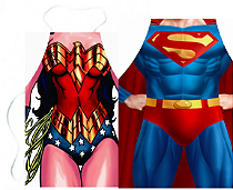 AVENTAIS DIVERTIDOS CASAL SUPER HOMEM E MULHER MARAVILHA