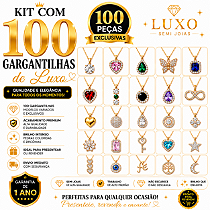 💎 Kit com 100 Gargantilhas com Pingente - Ideal para Revender na Shopee 💎