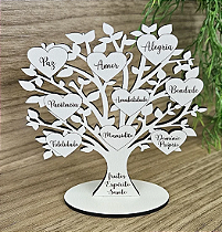 Lembrança Árvore Frutos Espírito Santo 11 cm MDF