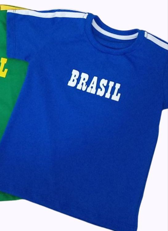 Camiseta Brasil Azul P  Elo7 Produtos Especiais