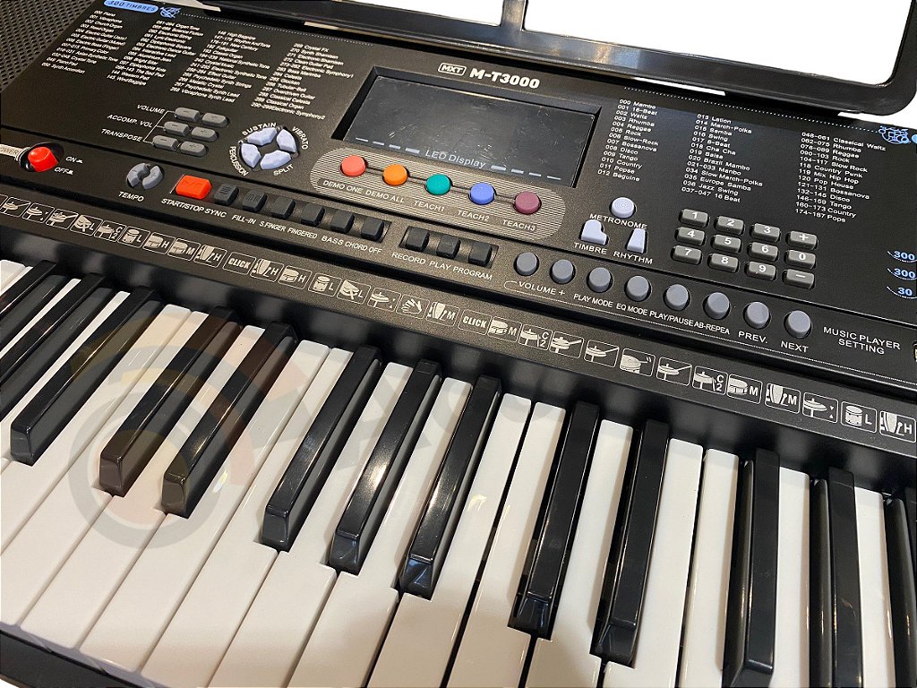Teclado musical profissional M-T5000 – Telesom ProAudio, teclado infantil  profissional