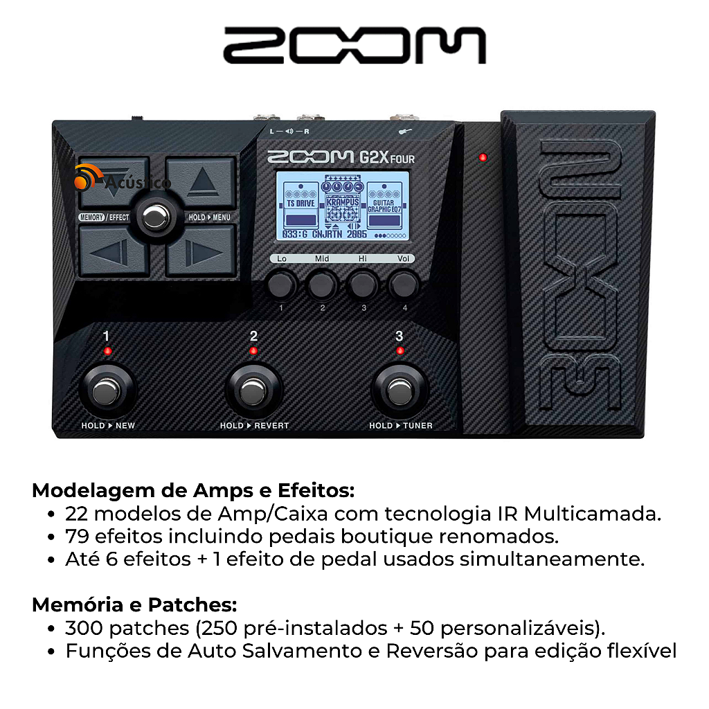 Pedaleira Zoom G2X Four Para Guitarra
