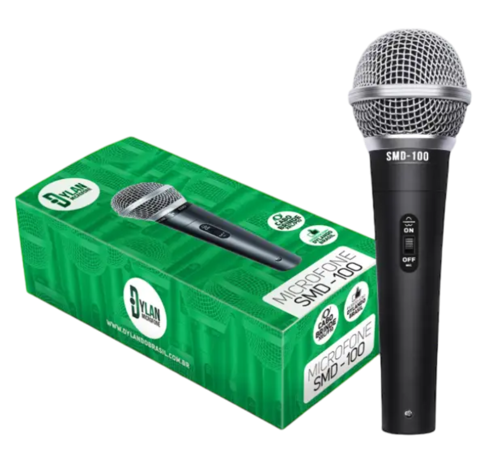 Microfone Sem Fio Dinâmico Cardioide Duplo Soundvoice MM-120D - O