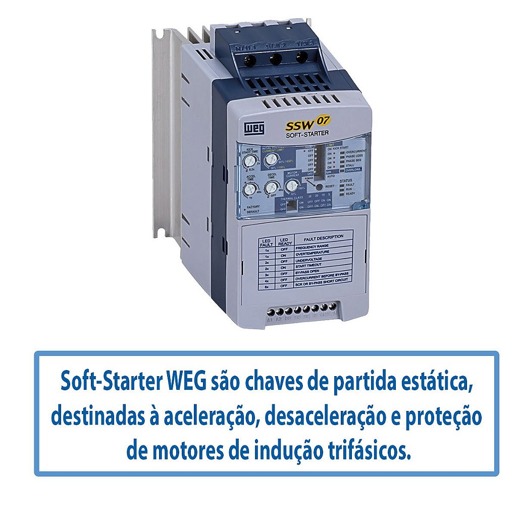 Chave de Partida Soft- Starter SSW07 24a - Invertronic