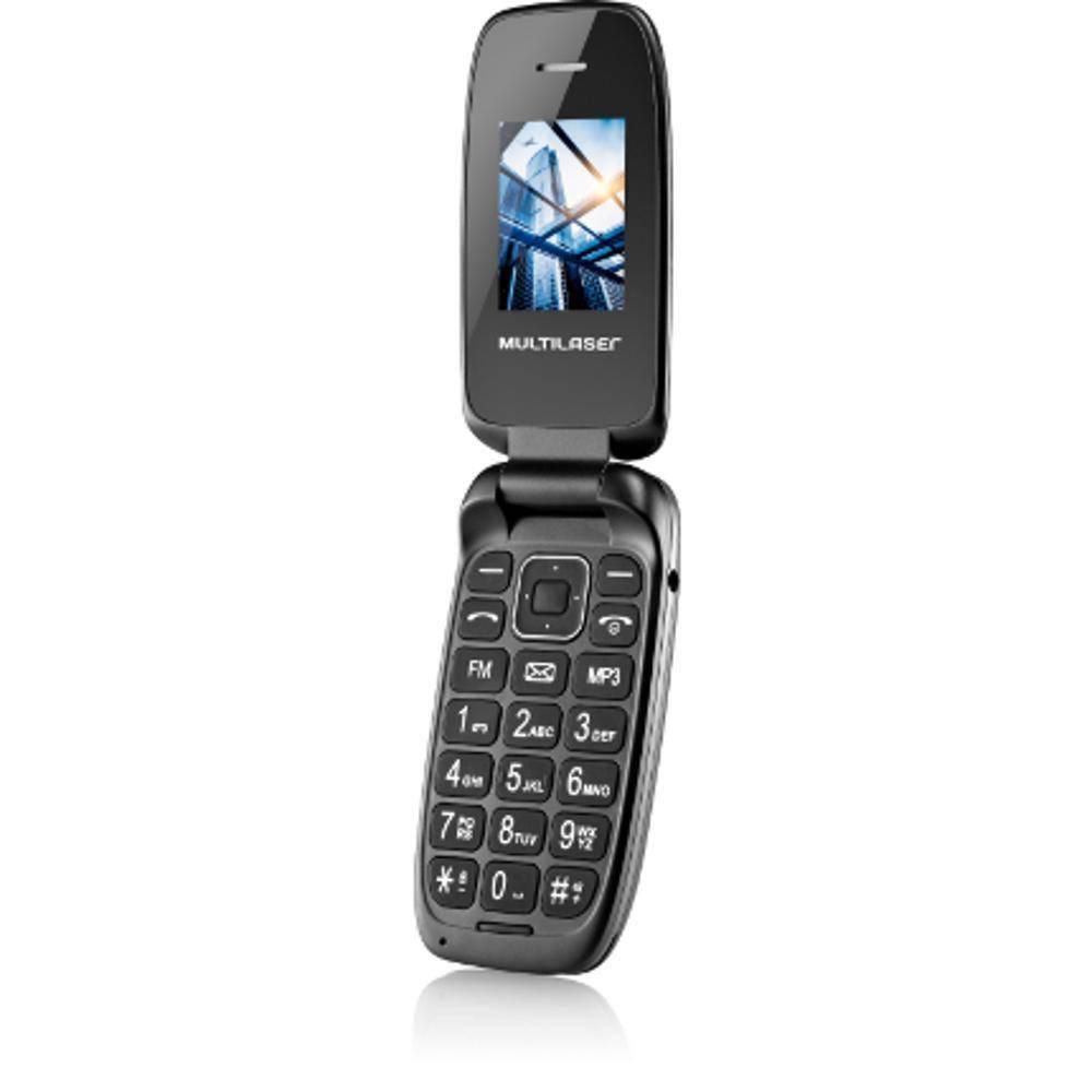 Celular Multilaser Flip Up Dual Chip MP3 Preto - P9022 - Luxgolden