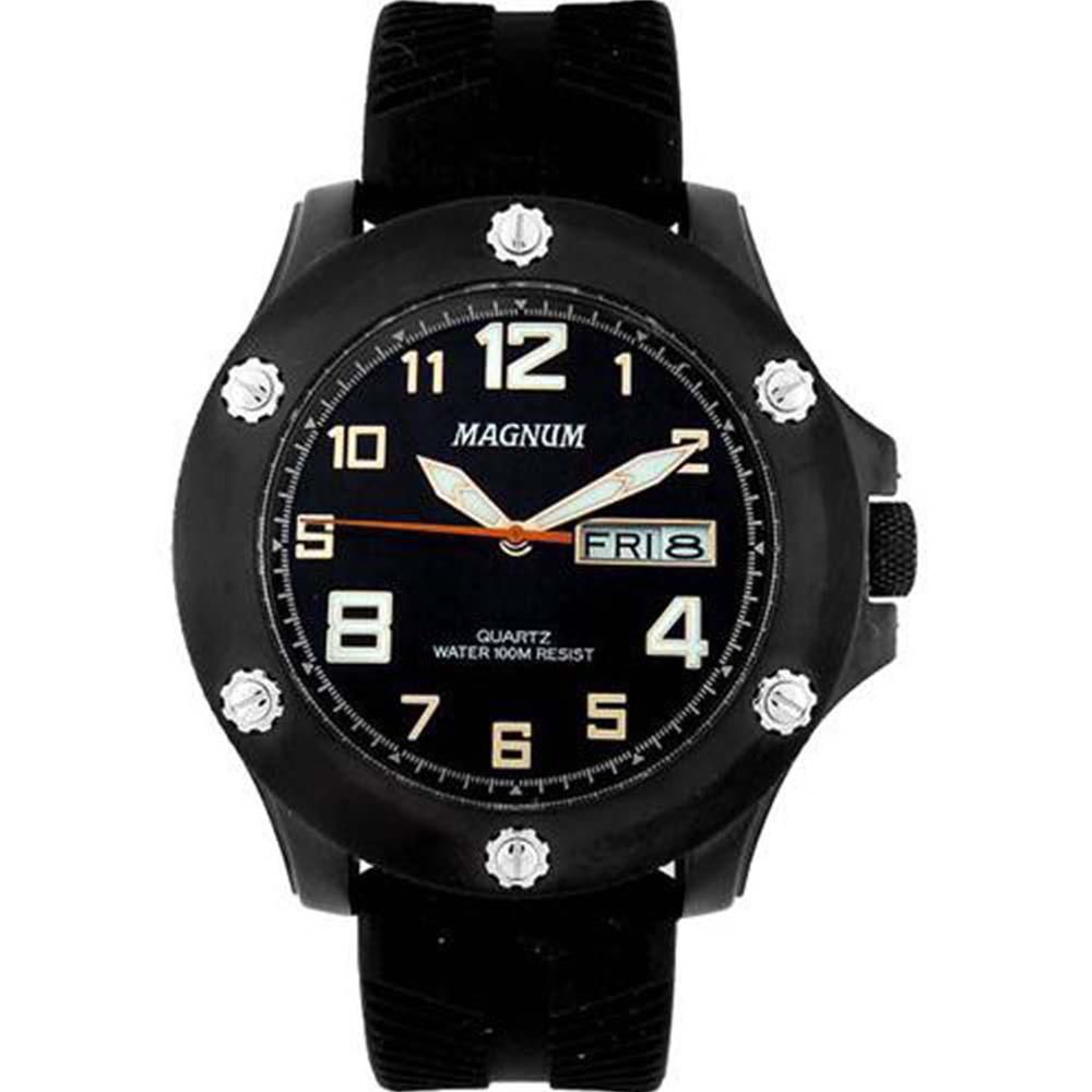 Relógio Magnum Masculino - MA34003D - Preto com Pulseira de