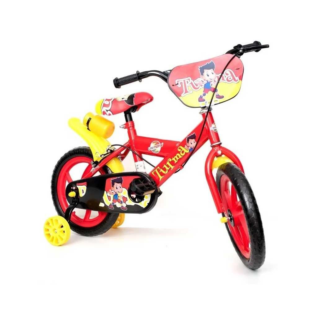 Bicicleta Infantil Bike da Turma Unitoys Aro 14 Vermelho - Luxgolden