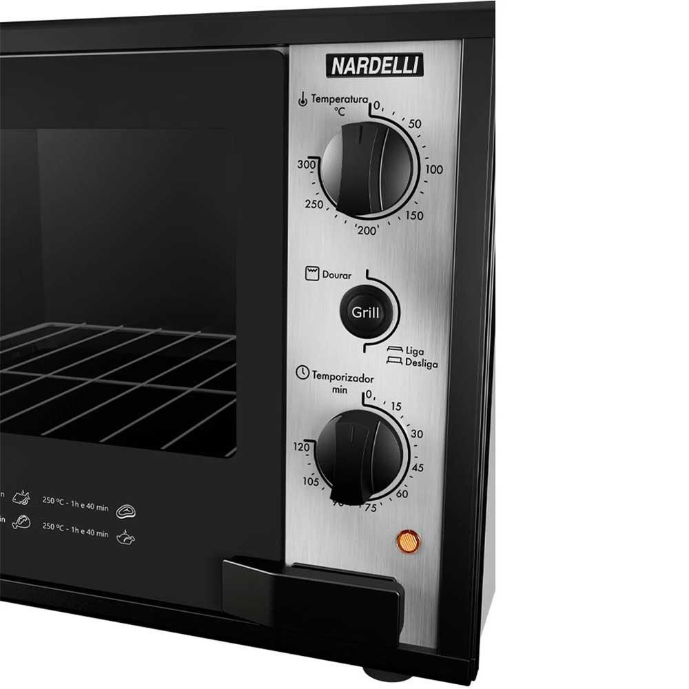 Forno Elétrico De Mesa 40L Nardelli Smart 40 10012006 (branco/preto)