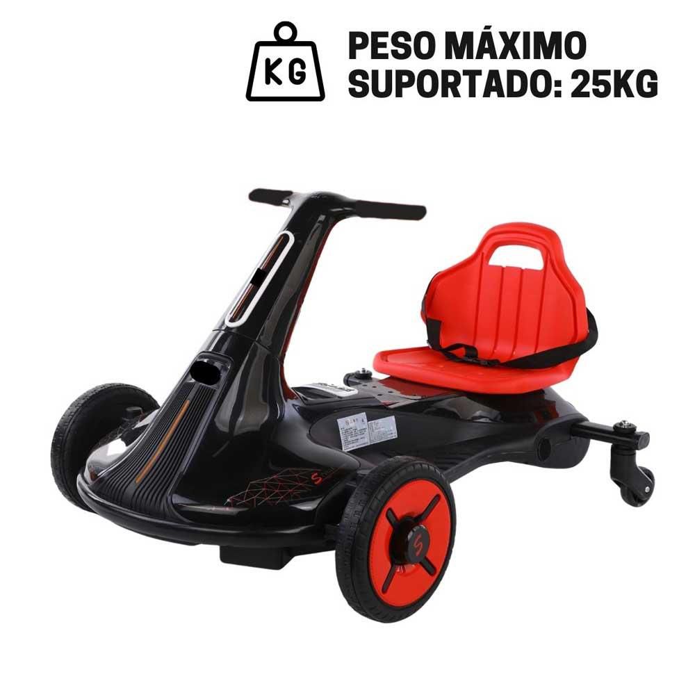 Mini Carrinho Infantil Estilo Kart Drift Elétrico Vermelho