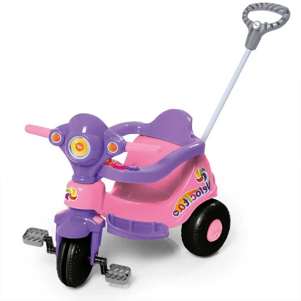 Triciclo Infantil com Empurrador Velotrol Calesita Motoca Infantil