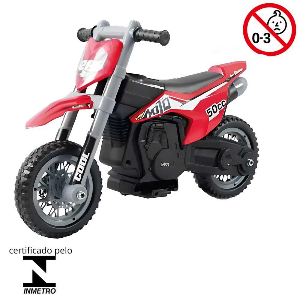 Moto de Motocross de Brinquedo com Apoio - Vermelho