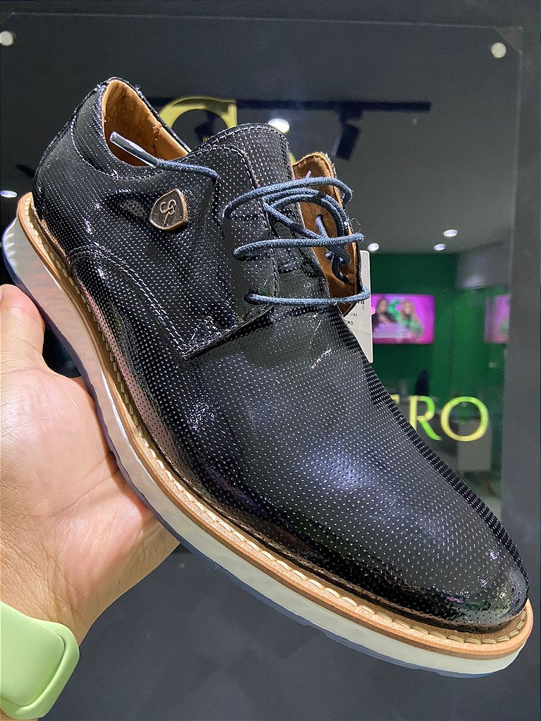 Sapato Social Preto Envernizado - Sergi Romero Barueri