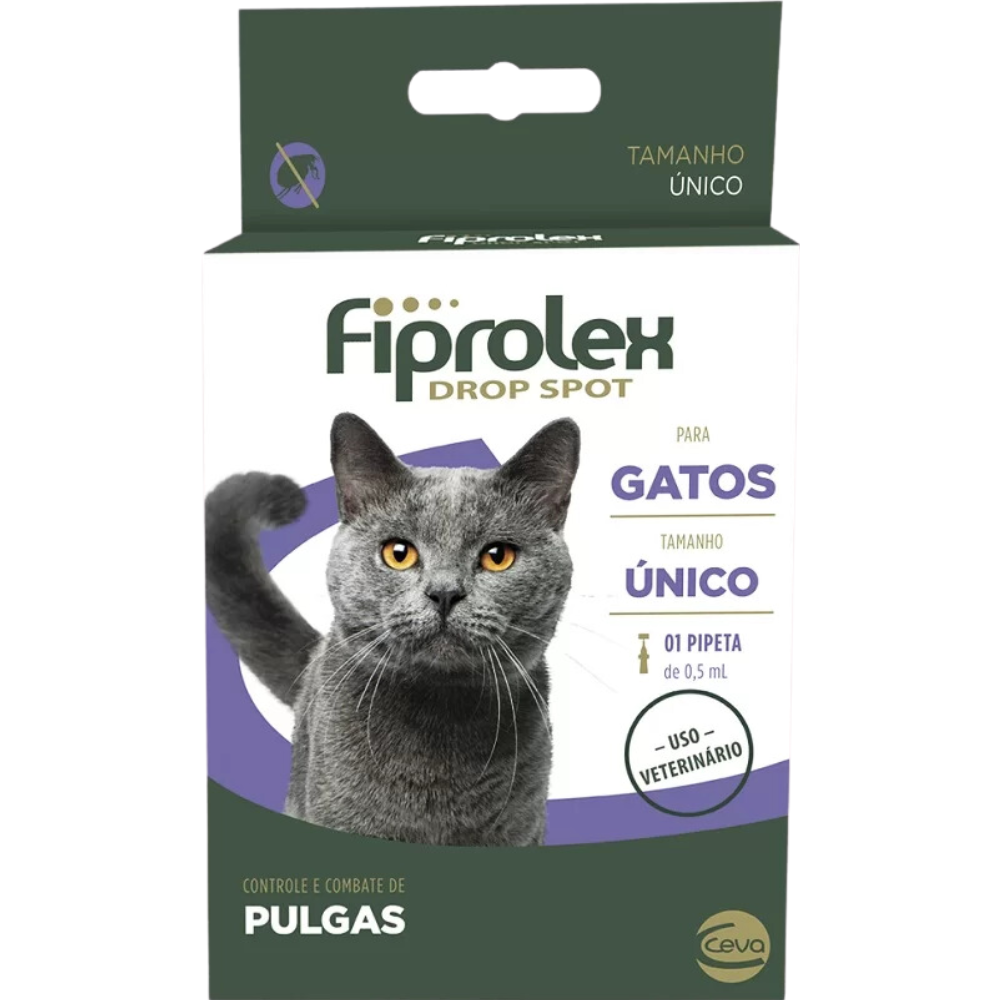 Antipulgas Fiprolex Para Gatos - Tamanho ùnico - 1 Pipeta de 0,5 ml - Loja  Pet Niva: Produtos para Pets