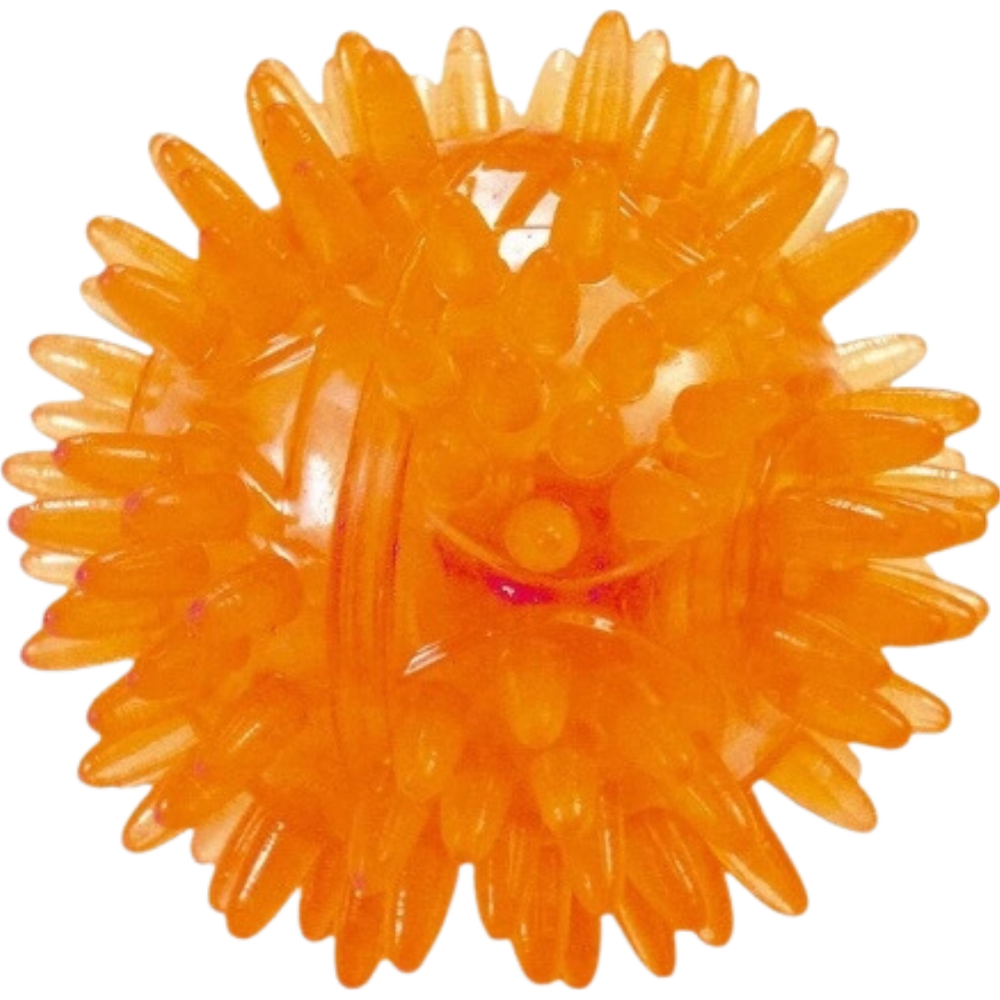 Brinquedo Jambo Pet Bola Luz Espinho Mini Cat Para Gatos - Laranja