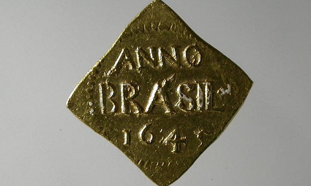 Moeda Florim de ouro de 1645 do Brasil Holandês