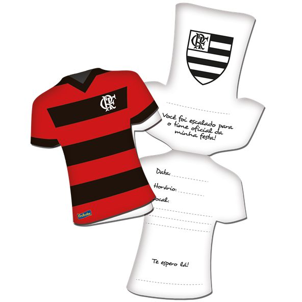 Convite online Flamengo grátis para editar