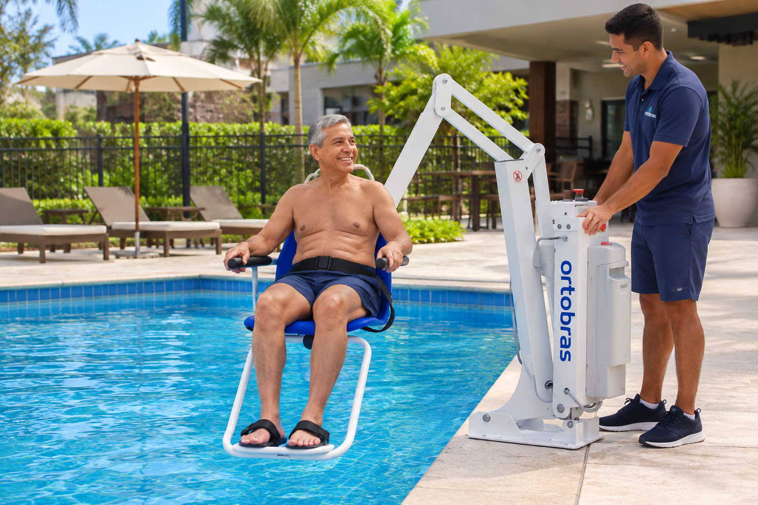 Elevador de Piscina Pool Lift para acessibilidade
