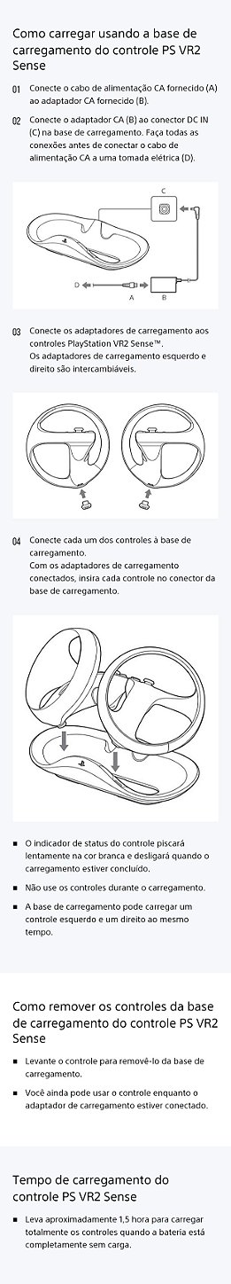 Base de Carregamento para Controle PlayStation, VR2 Sense (Original Sony) -  Nova Era Games e Informática