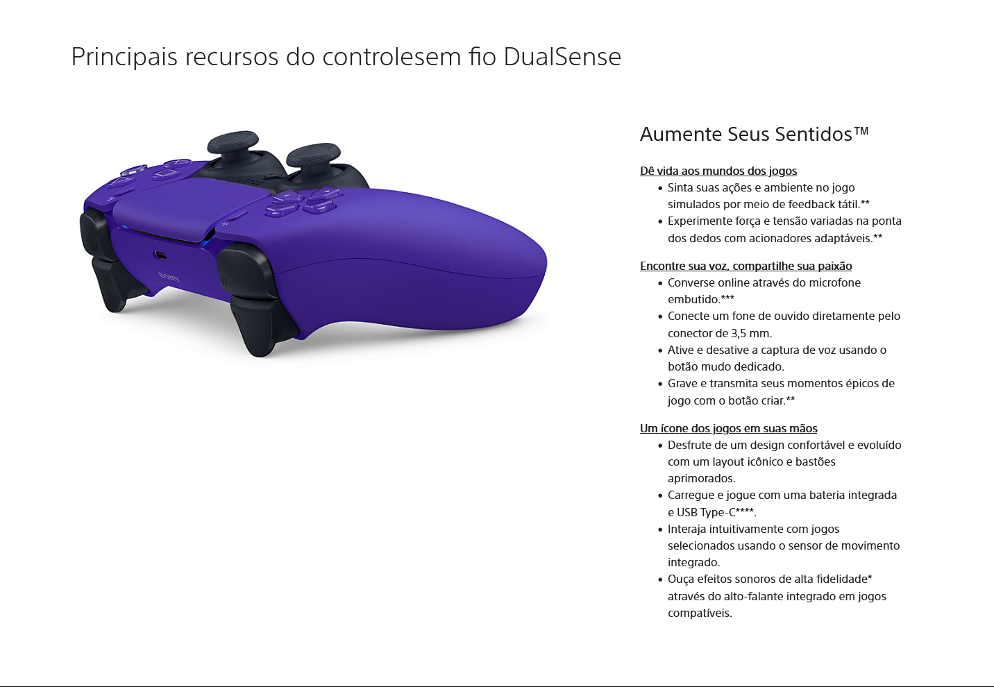 Controle Dualsense - Galactic Purple