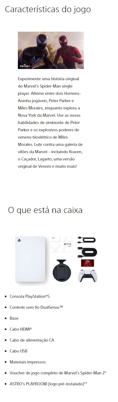 Lançamento - Jogo Spider-Man 2 para PS5 - Midia Fisica - Loja Fisica -  Videogames - Novo Mundo, Curitiba 1245264899