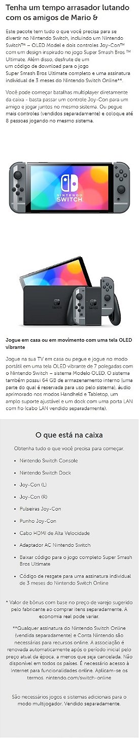 Nintendo Switch OLED Destravado 128 GB com jogos a escolha - StartGames