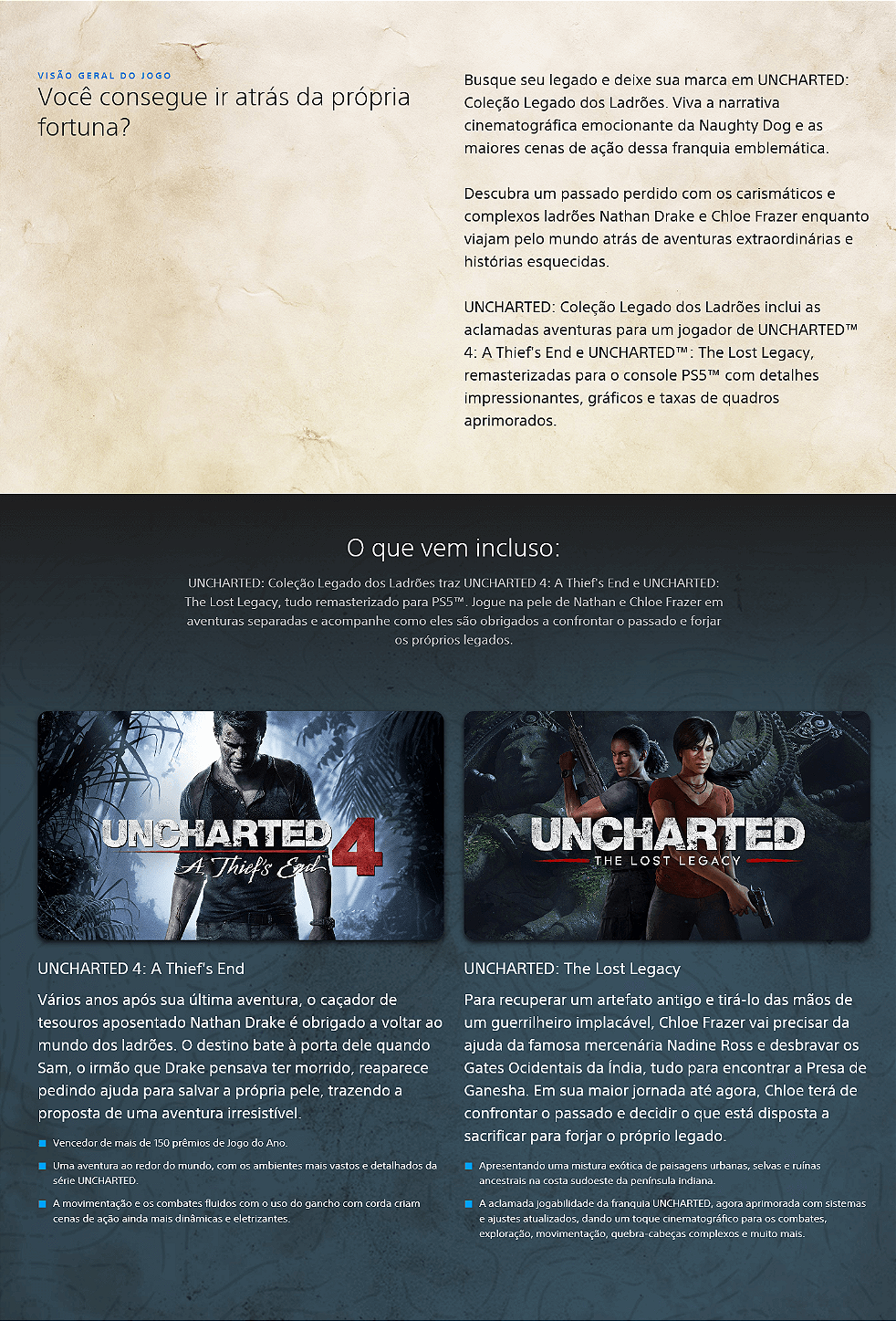 Uncharted: O Legado Perdido - Meus Jogos