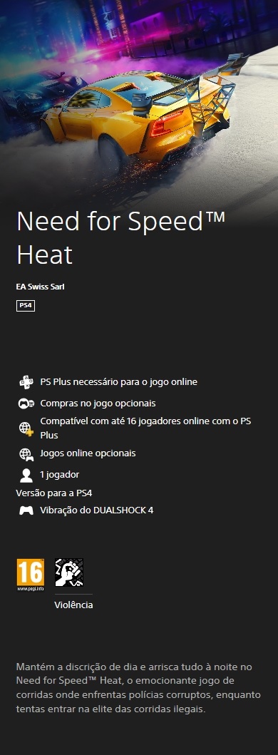 Need for Speed Heat - PS4 - Game Games - Loja de Games Online