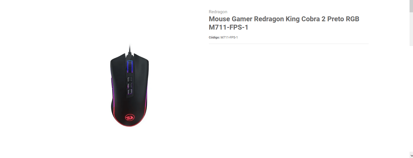 Mouse para jogo Redragon Cobra M711-FPS preto