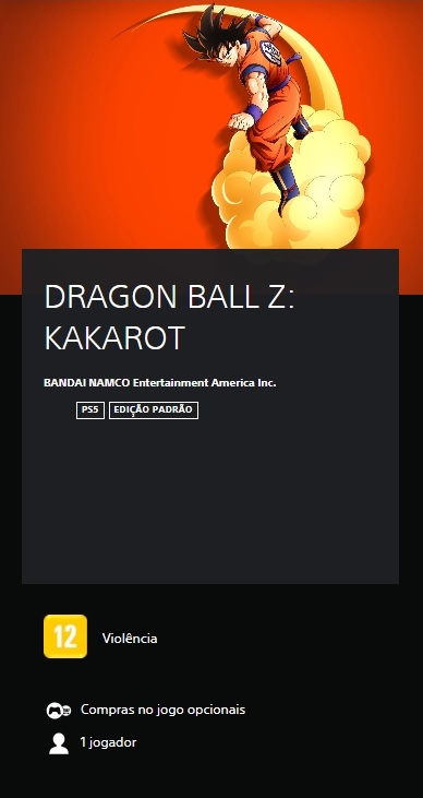 Jogo Dragon Ball Z: Kakarot - PS5