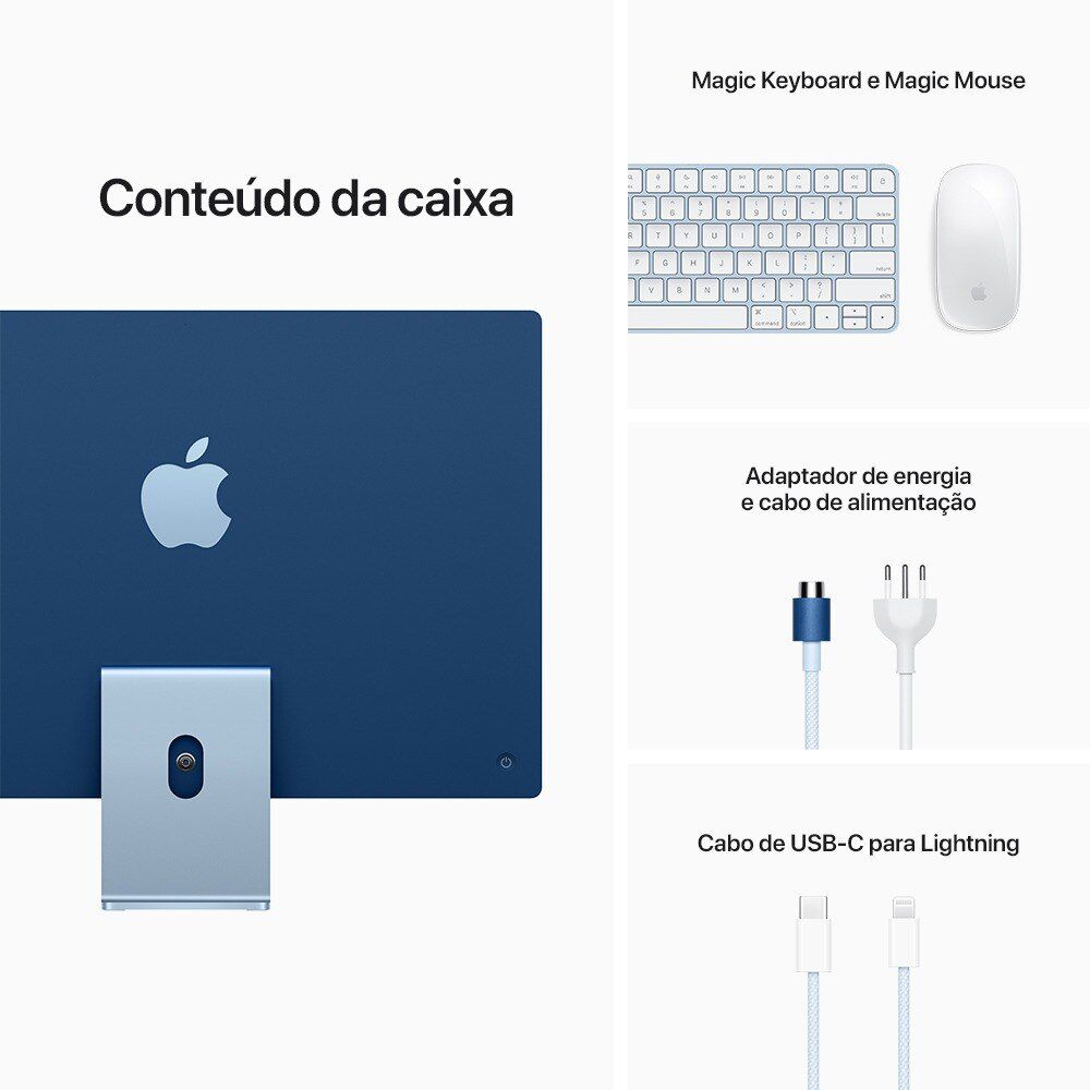 iMac 24'' Apple M1 (8 Cpu e 7 GPU) 8GB 256GB Verde