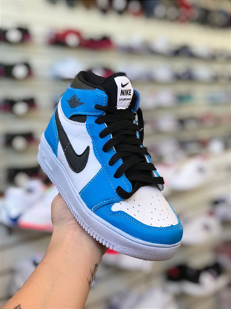 Nike Jordan Azul e Branco Infantil - Moda Brás
