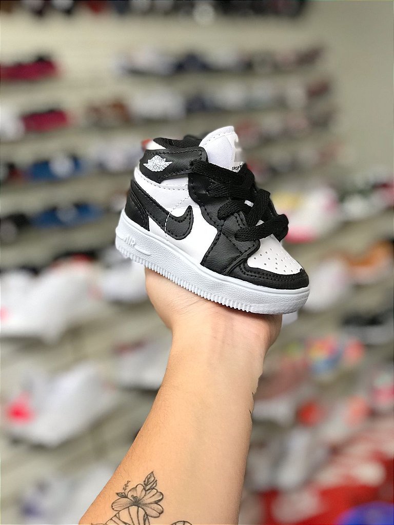Nike Jordan Preto e Branco Infantil - Moda Brás