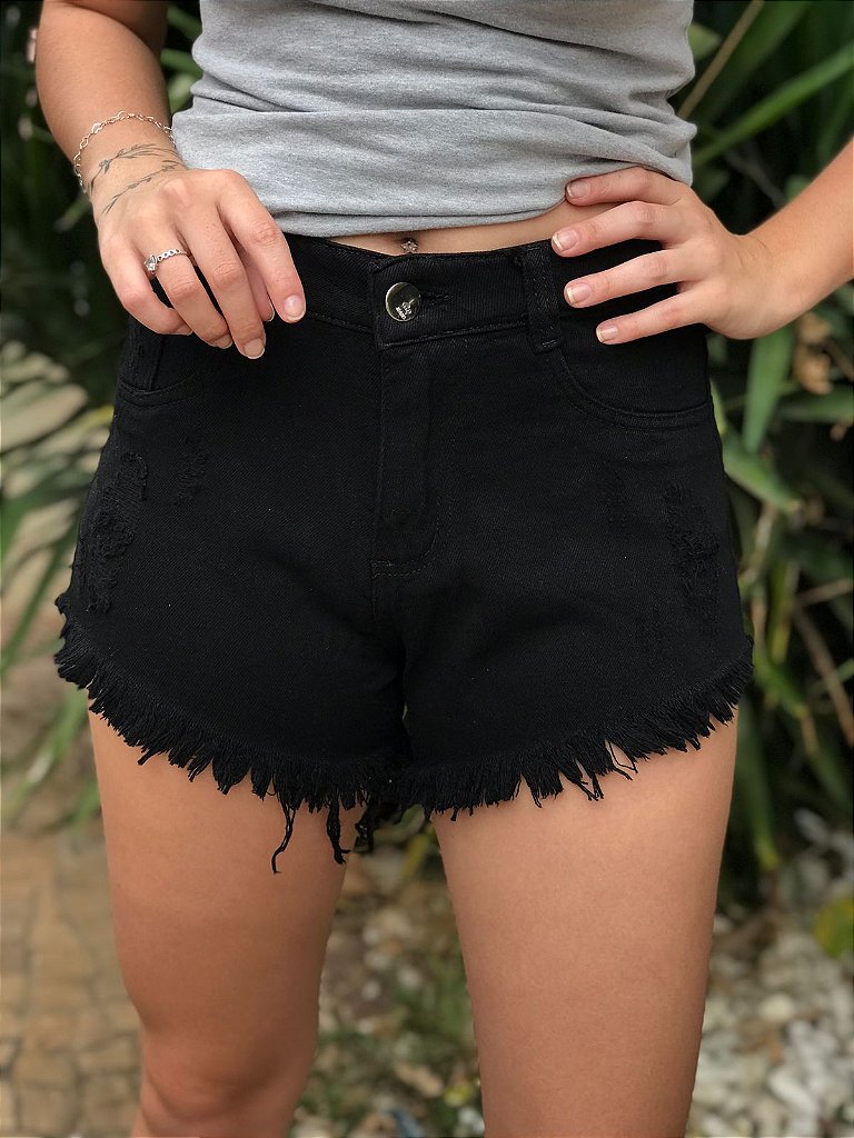 Shorts Jeans Feminino - Moda Brás