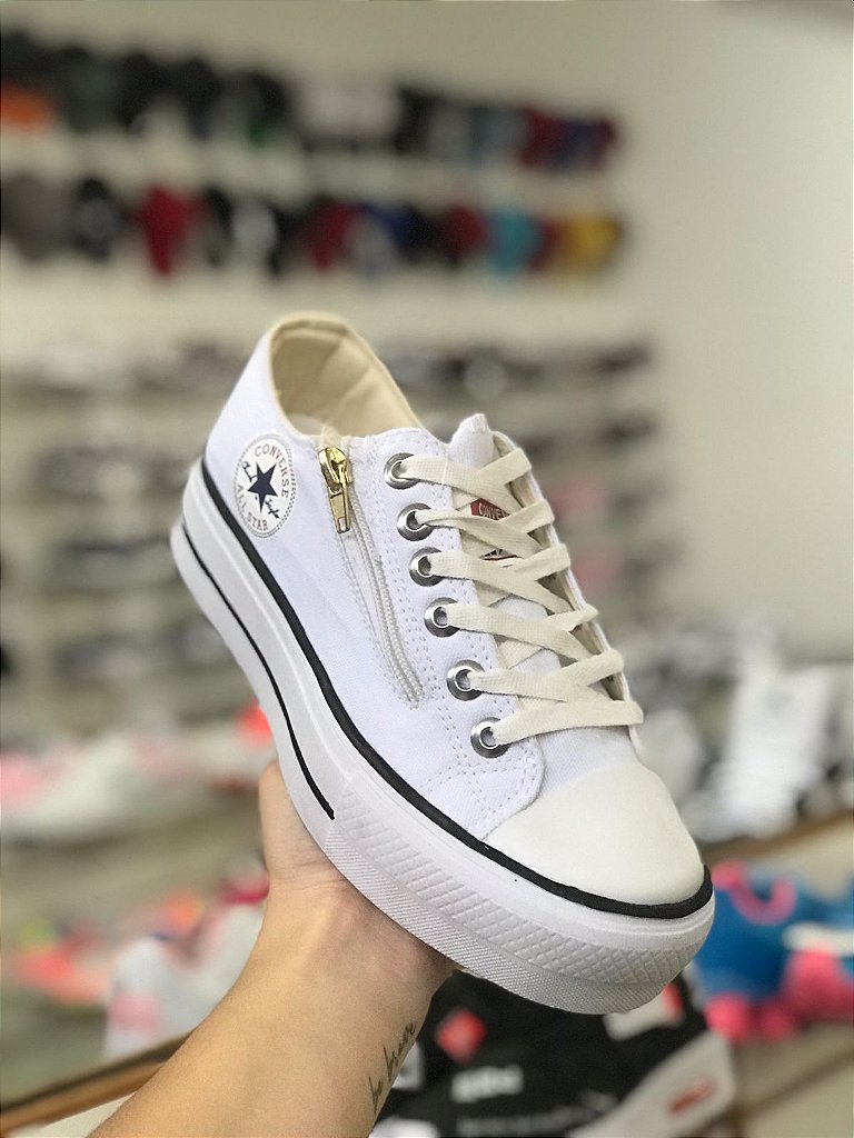 All star hot sale plataforma branco 35