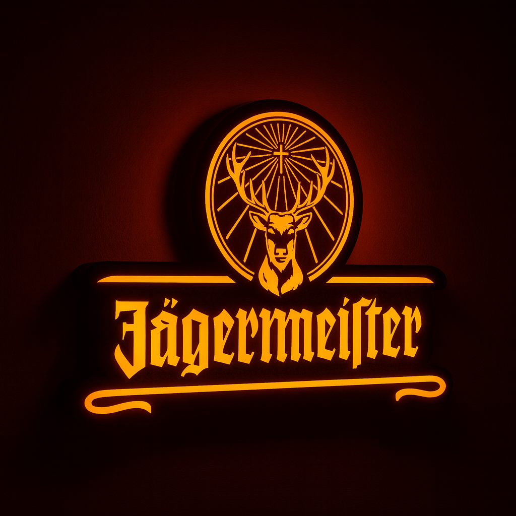 LUMINOSO JAGERMEISTER - EU CURTO ISSO DECORATIVOS